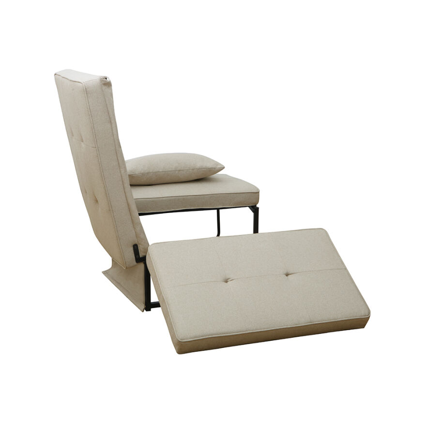 Cube Katlanır Yataklı Puf - Vizon6x189x42.5 / 96x168x92.5 cm - 14