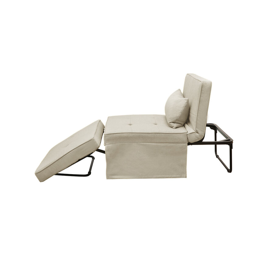 Cube Katlanır Yataklı Puf - Vizon6x189x42.5 / 96x168x92.5 cm - 4