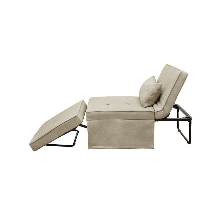 Cube Katlanır Yataklı Puf - Vizon6x189x42.5 / 96x168x92.5 cm - 3