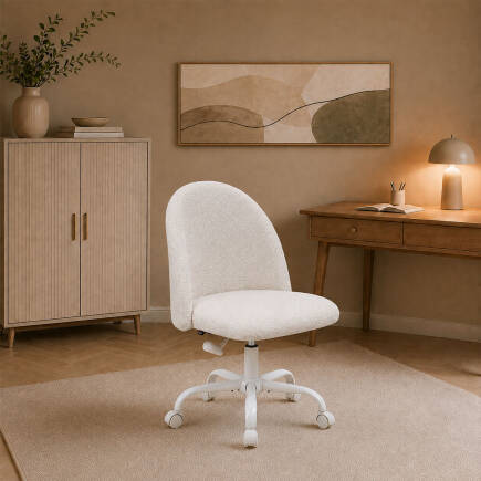 Curve Çalışma Sandalyesi - Beyaz 61x58,5x81,5-91 cm - 4