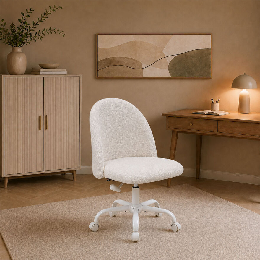 Curve Çalışma Sandalyesi - Beyaz 61x58,5x81,5-91 cm - 4
