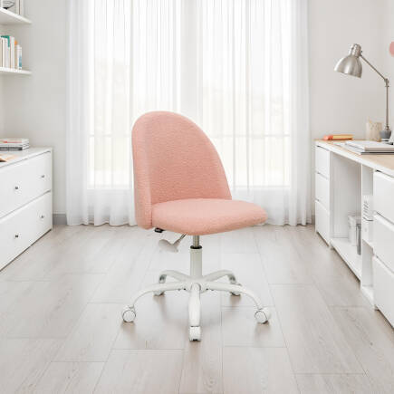 Curve Çalışma Sandalyesi - Pembe 61x58,5x81,5-91 cm - 4