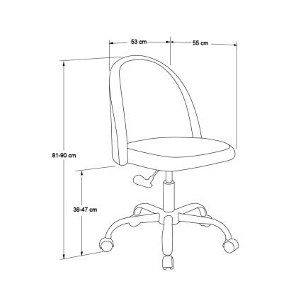 Curve Çalışma Sandalyesi - Pembe 61x58,5x81,5-91 cm - 10