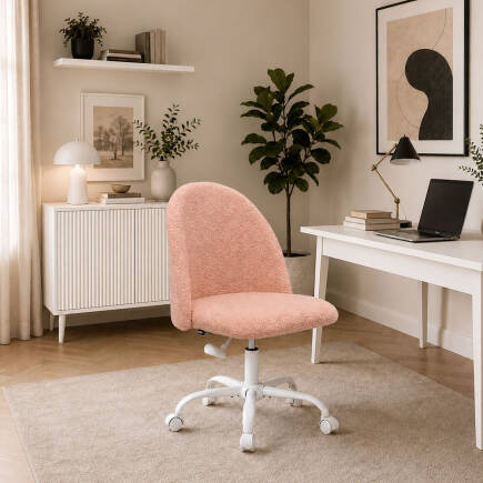 Curve Çalışma Sandalyesi - Pembe 61x81,5-91x58,5 cm - 4