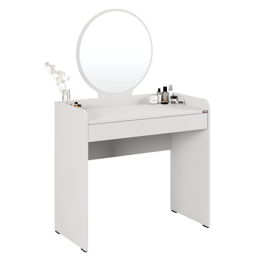 Curve Makyaj Masası - Diamond Beyaz 90x142x47 cm - 3