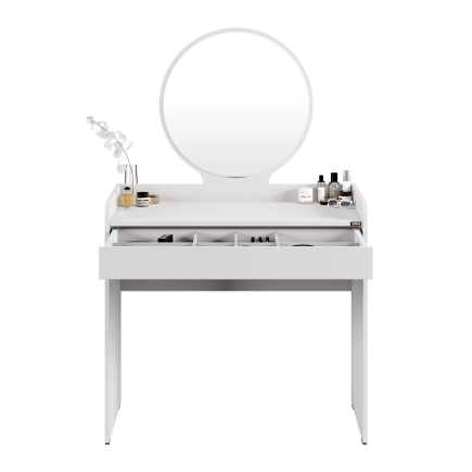 Curve Makyaj Masası - Diamond Beyaz 90x142x47 cm - 6