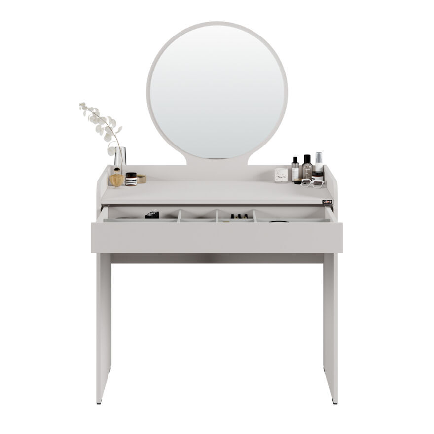 Curve Makyaj Masası - Diamond Beyaz 90x142x47 cm - 6