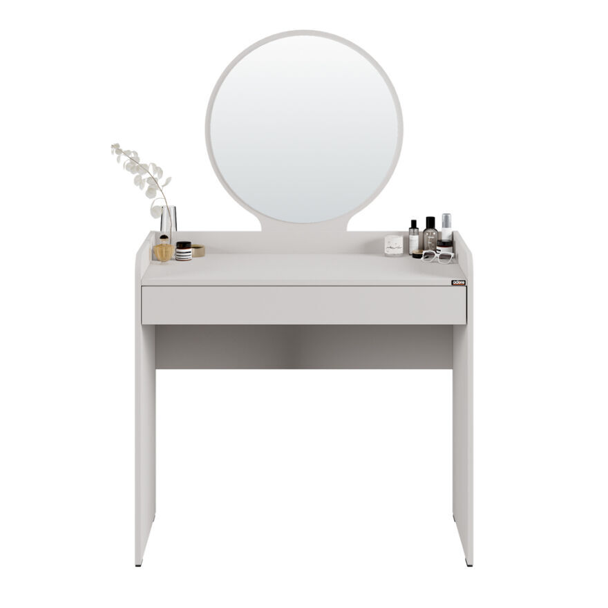 Curve Makyaj Masası - Diamond Beyaz 90x142x47 cm - 5