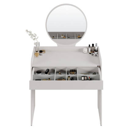 Curve Makyaj Masası - Diamond Beyaz 90x142x47 cm - 9