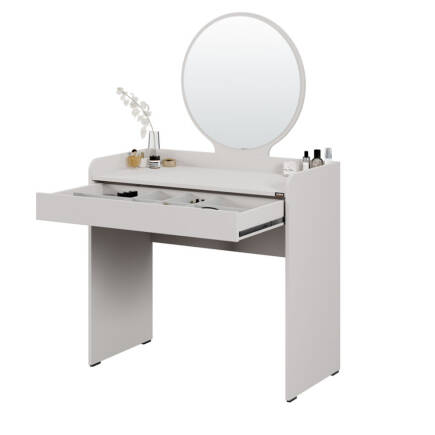 Curve Makyaj Masası - Diamond Beyaz 90x142x47 cm - 8