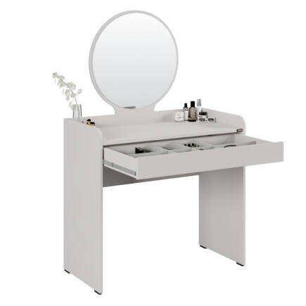 Curve Makyaj Masası - Diamond Beyaz 90x142x47 cm - 4