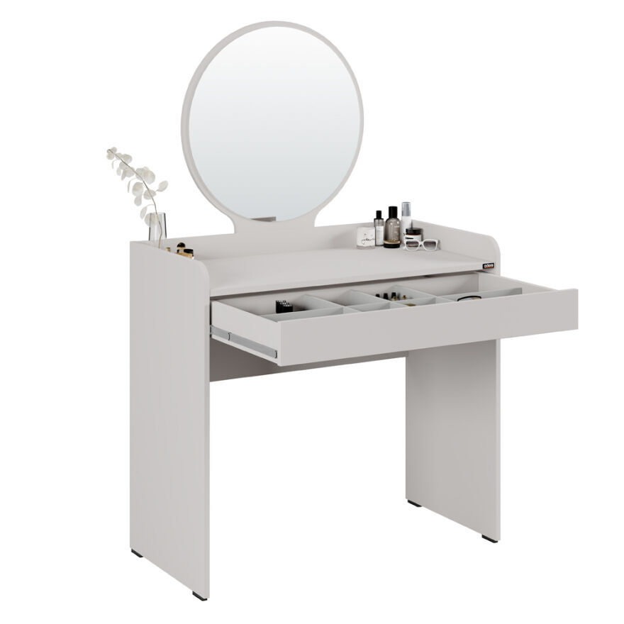 Curve Makyaj Masası - Diamond Beyaz 90x142x47 cm - 4