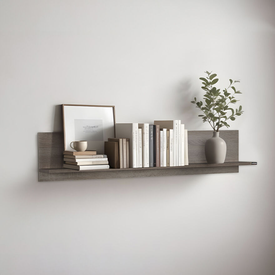 Dekoratif Duvar Rafı - Latte 120x25x20 cm (GxYxD) - 1