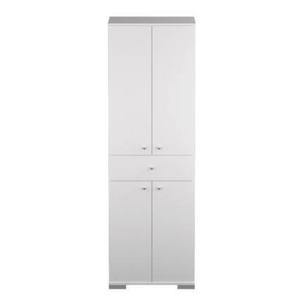 Diamond 4 Kapaklı Tek Çekmeceli Dolap-Parlak Lake Beyaz 60x187x38 cm (GxYxD) - 9