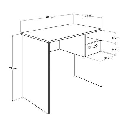 Dinamik Çekmeceli Çalışma Masası-Kumtaşı (Zara) 90x75x52 cm (GxYxD) - 10