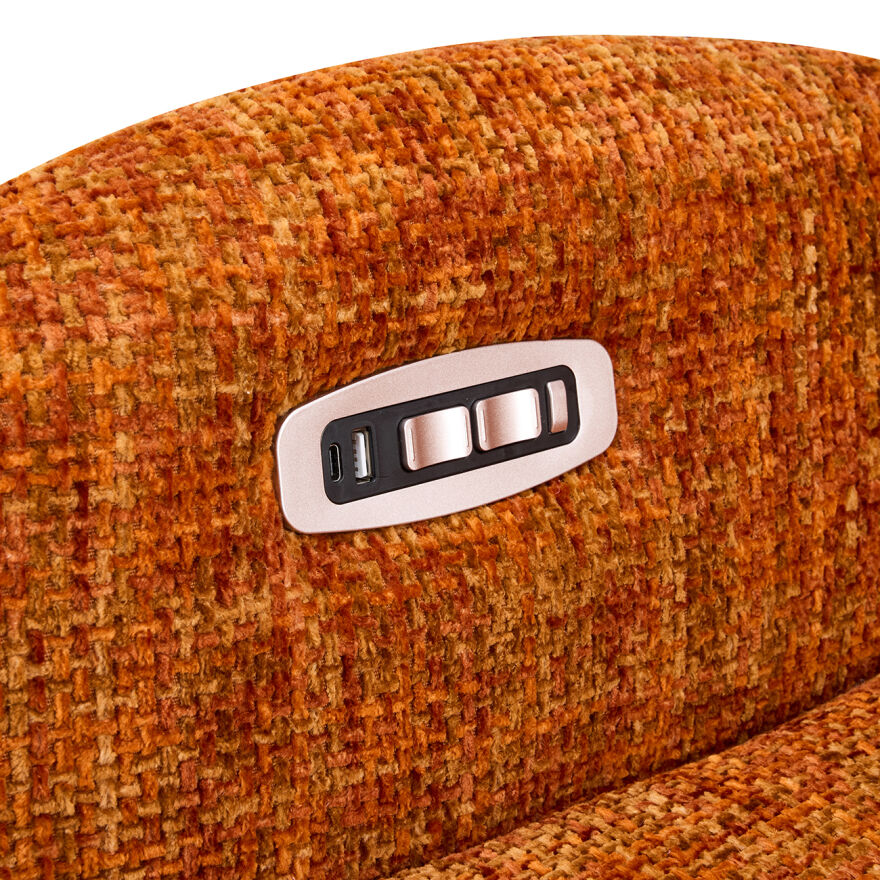 Dream Elektrikli Otomatik Mekanizmalı Baba ve TV Koltuğu – Portakal 78x112x88 cm - 9