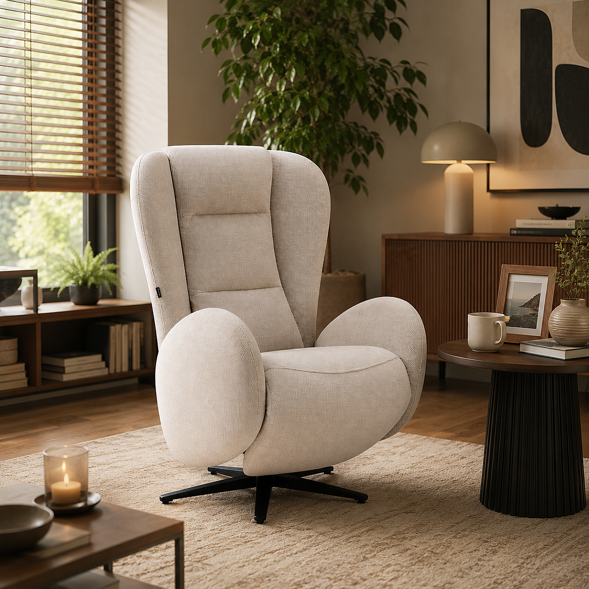 Dream Elektrikli Otomatik Mekanizmalı Baba ve TV Koltuğu – Vizon 78x112x88 cm