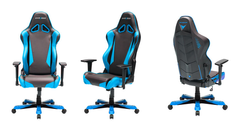 DXRacer Profesyonel Çalışma ve Oyuncu Koltuğu - Siyah / Mavi - 2