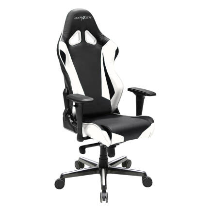 DXRacer Racing Oyuncu ve Çalışma Koltuğu-Siyah-Beyaz 67x125-132x52 cm - 1