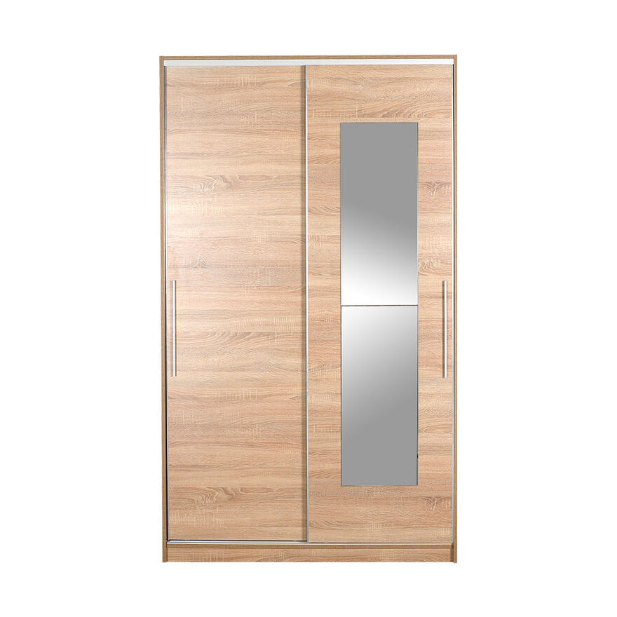 Elit Plus Aynalı Sürgülü Gardırop-Sonoma 120x207x52 cm (GxYxD) - 2