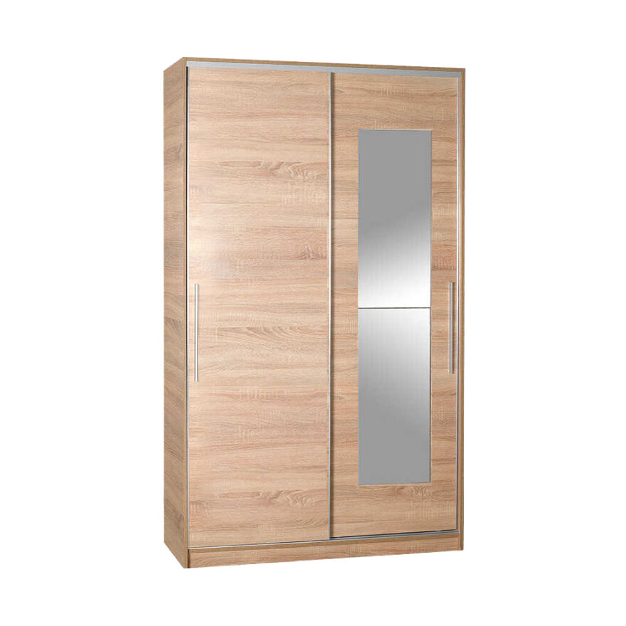 Elit Plus Aynalı Sürgülü Gardırop-Sonoma 120x207x52 cm (GxYxD) - 3