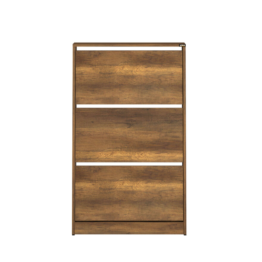 Flat Duo 3 Katlı Geniş Ayakkabılık - Oslo Ceviz 73x119x26 cm - 3