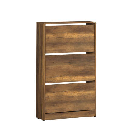 Flat Duo 3 Katlı Geniş Ayakkabılık - Oslo Ceviz 73x119x26 cm - 2