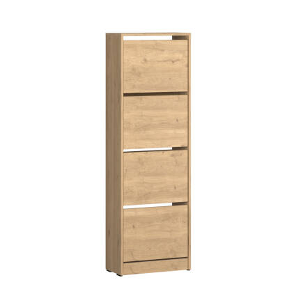 Flat Duo 4 Katlı Ayakkabılık - Florida Meşe 51x157x26 cm - 4
