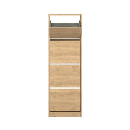 Flat Duo 4 Katlı Ayakkabılık - Florida Meşe 51x157x26 cm - 5