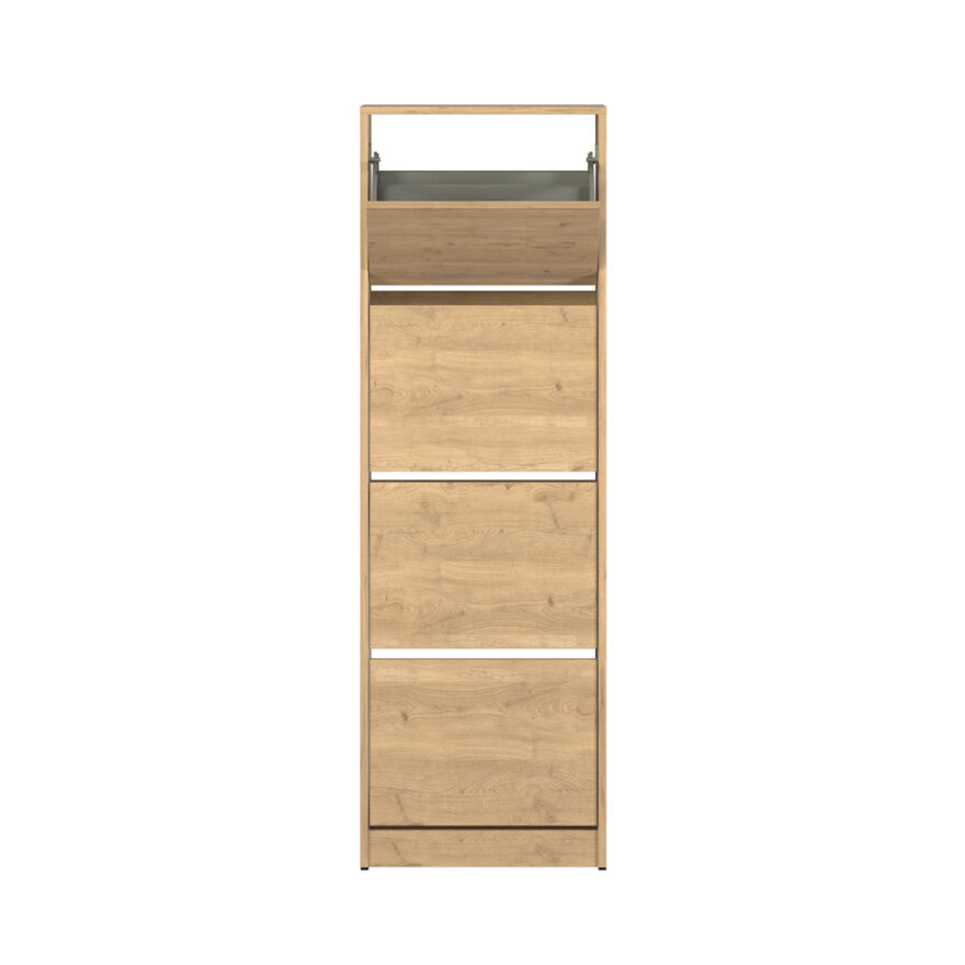 Flat Duo 4 Katlı Ayakkabılık - Florida Meşe 51x157x26 cm - 5