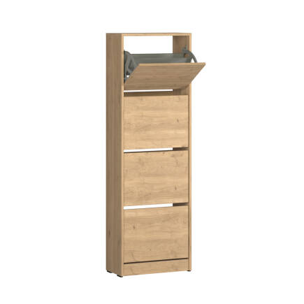 Flat Duo 4 Katlı Ayakkabılık - Florida Meşe 51x157x26 cm - 2