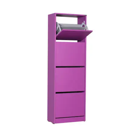 Flat Duo 4 Katlı Ayakkabılık-Mor 51x157x26 cm (GxYxD) - 3