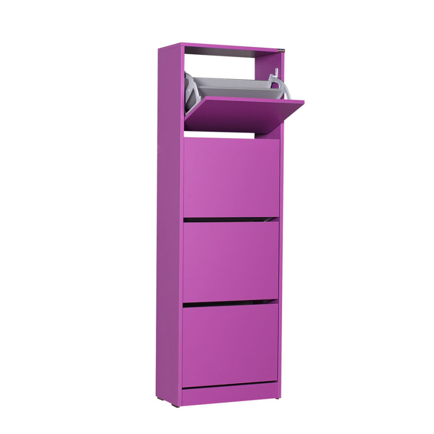 Flat Duo 4 Katlı Ayakkabılık-Mor 51x157x26 cm (GxYxD) - 3