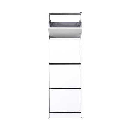 Flat Duo 4 Katlı Ayakkabılık-Mat Beyaz 51x157x26 cm (GxYxD) - 2