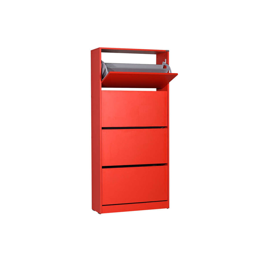 Flat Duo 4 Katlı Geniş Ayakkabılık-Kırmızı 73x157x26 cm (GxYxD) - 2