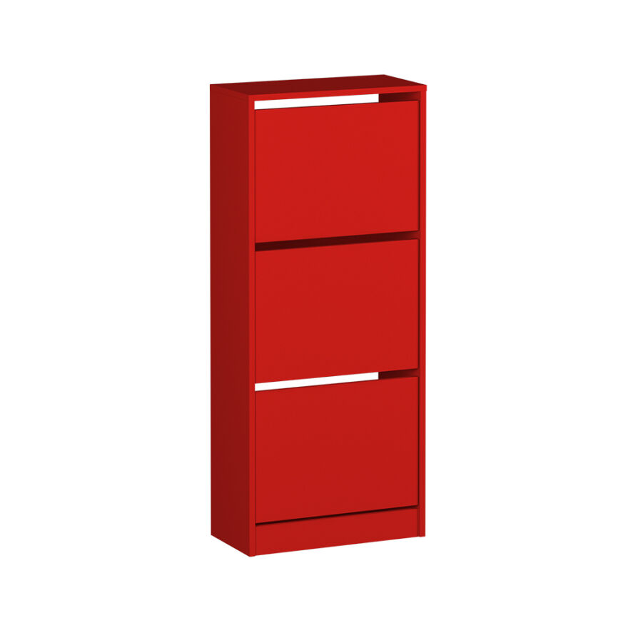 Flat Duo 3 Katlı Ayakkabılık-Kırmızı 51x119x26 cm (GxYxD) - 4