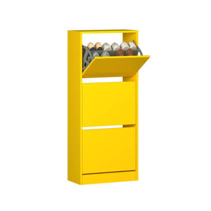 Flat Duo 3 Katlı Ayakkabılık-Sarı 51x119x26 cm (GxYxD) - 3