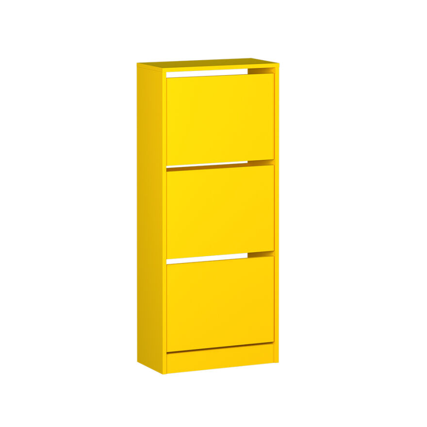 Flat Duo 3 Katlı Ayakkabılık-Sarı 51x119x26 cm (GxYxD) - 4
