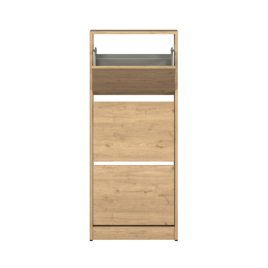 Flat Duo 3 Katlı Ayakkabılık - Florida Meşe 51x119x26 cm - 3