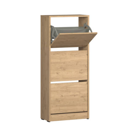 Flat Duo 3 Katlı Ayakkabılık - Florida Meşe 51x119x26 cm - 4