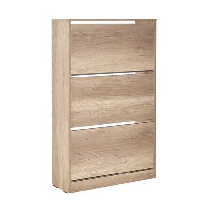 Flat Duo 3 Katlı Geniş Ayakkabılık-Açık Ceviz(Tori) 73x119x26 cm (GxYxD) - 2