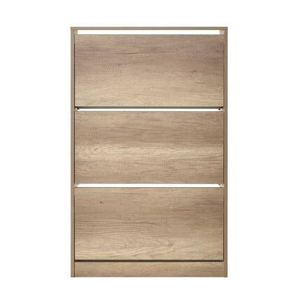 Flat Duo 3 Katlı Geniş Ayakkabılık-Açık Ceviz(Tori) 73x119x26 cm (GxYxD) - 4