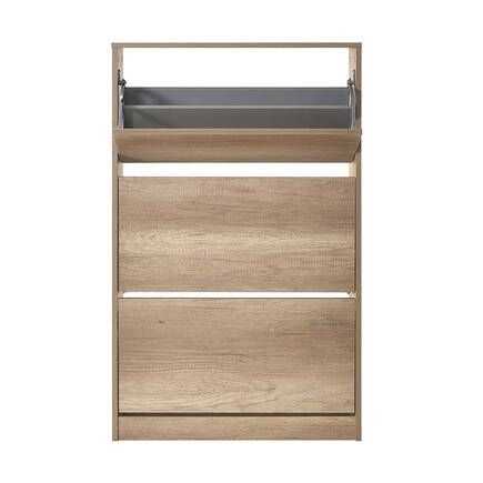 Flat Duo 3 Katlı Geniş Ayakkabılık-Açık Ceviz(Tori) 73x119x26 cm (GxYxD) - 5