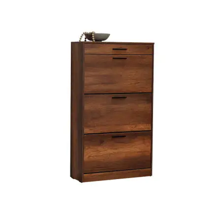 Flat Duo 3 Katlı Çekmeceli Ayakkabılık-Koyu Ceviz(Oslo Ceviz) 75x128x29 cm (GxYxD) - 6