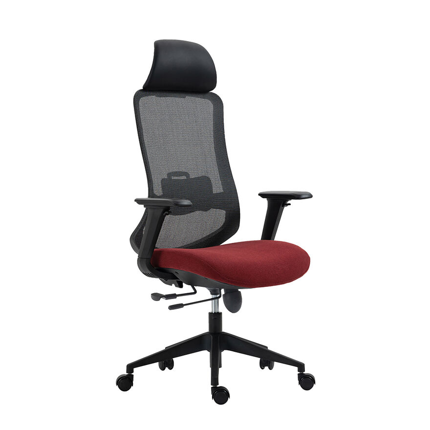 Flex Yönetici ve Ofis Koltuğu-File Kumaş-Koyu Kırmızı 66,5x124,5-134,5x56 cm (GxYxD) - 1