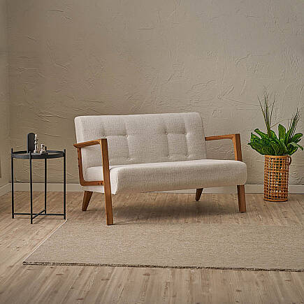 Form İkili Koltuk - Krem 114x80x83 cm