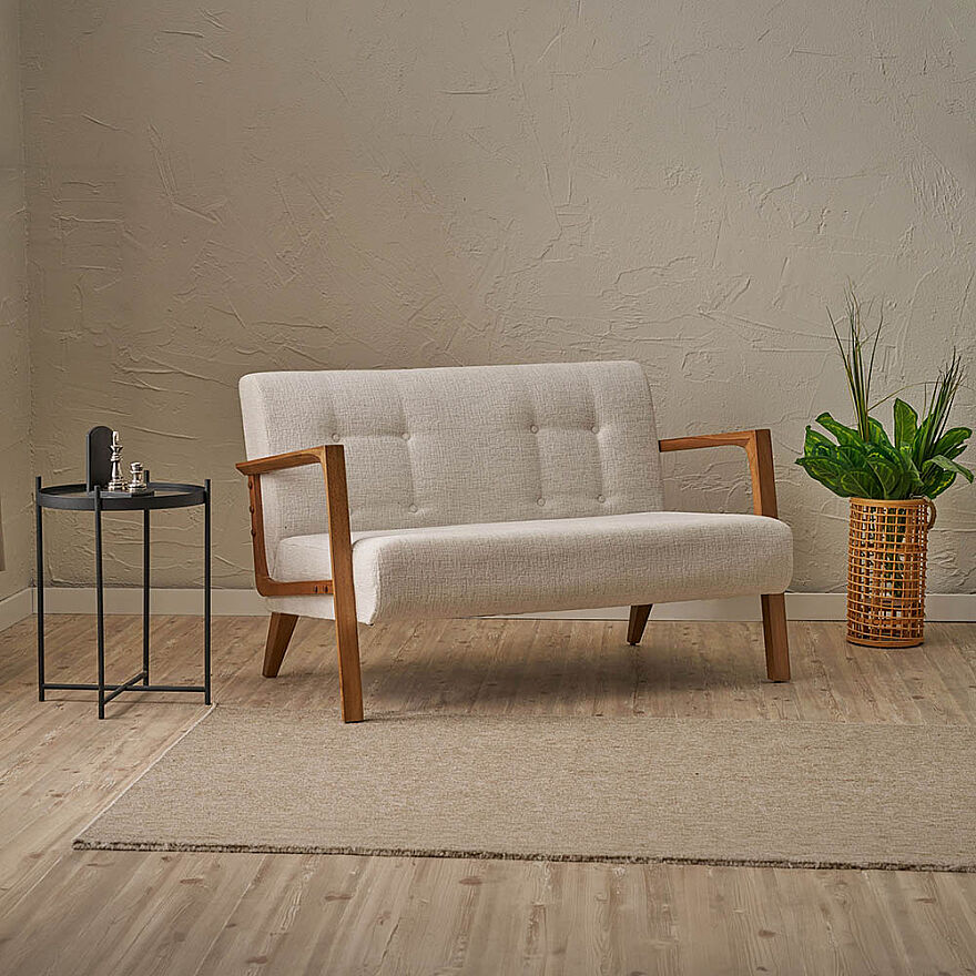 Form İkili Koltuk - Krem 114x80x83 cm - 1