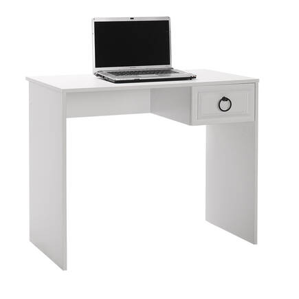 Hampton Çekmeceli Çalışma Masası-Mat Beyaz 90x75x51 cm (GxYxD) - 5