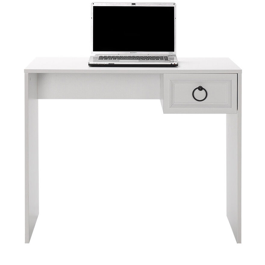 Hampton Çekmeceli Çalışma Masası-Mat Beyaz 90x75x51 cm (GxYxD) - 8