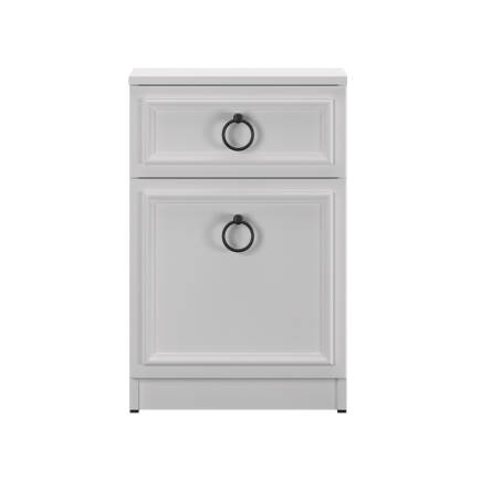 Hampton Çekmeceli Kapaklı Komodin-Mat Beyaz 40x63x38 cm (GxYxD) - 8